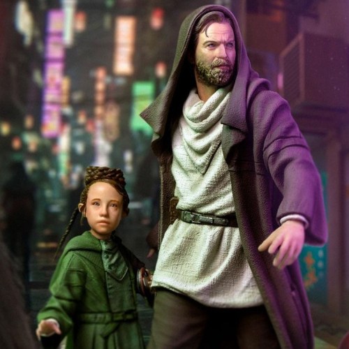 Obi-Wan & Young Leia Star Wars Obi-Wan Kenobi Deluxe Art 1/10 Scale Statue by Iron Studios